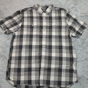 The North Face Shirt Mens XL Gray Plaid Button Up Pockets Gorpcore Casual Grunge